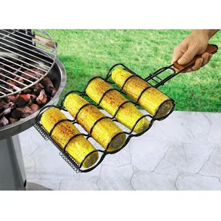 Grillgitter Mais Maisbräter Maiskolbenhalter BBQ Grillrost Grillguthalter Wender