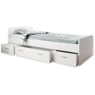 Begabino Jugendbett Boro 90 x 200 cm Buche massiv weiß