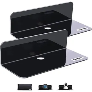 Wandregal Acryl 2er Set SmartLautsprecher Kabelclips Schwarz