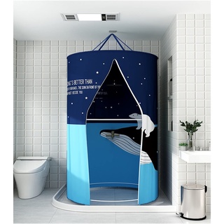 AWSAD Wasserdichter Runder Duschvorhang Tragbare Umkleidekabine Hitzeerhaltung, für Badezimmer, Camping Doppelter Reißverschluss Platz Sparen Color : C, Size : W39xH79in(1x2m)