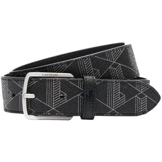 Lacoste Herrengürtel Lederimitat schwarz 90 cm
