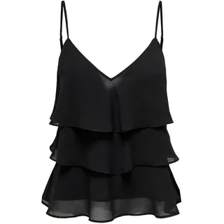Only Onllinn Life Flounce Singlet Schwarz XL