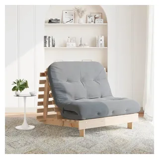 vidaXL Futon Schlafsofa mit Matratze 100x206x11 cm Massivholz Kiefer