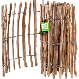 Kadax Zaun aus Hasel, "Karo", witterungsbeständige Staketen, Naturprodukt, 4-6cm, 100cm