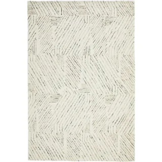 Novel Wollteppich Edition Alkatif Modern, Beige, Textil, Abstraktes, rechteckig, 160x230 cm, Care & Fair, AZO-frei, Handmade in India, für Fußbodenheizung geeignet, in verschiedenen Größen erhältlich, leicht zusammenrollbar, Teppiche & Böden, Teppiche, Naturteppiche