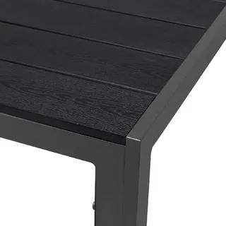 INDA-EXCLUSIV Gartentisch 160 x 90 x 74 cm Anthrazit/Schwarz