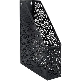 EasyPAG Zeitschriftensammler A4 Metall Büro Schreibtisch Organizer Dokumentenhalter Aktenablage Zeitschriftenhalter Briefablage Papier Magazin Organisator,Schwarz
