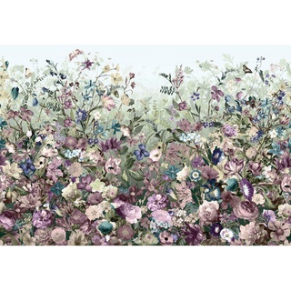 Komar Vliestapete Botanica, Mehrfarbig, Papier, Blume, 368x248 cm, Made in Germany, FSC Mix, Tapeten Shop, Vliestapeten