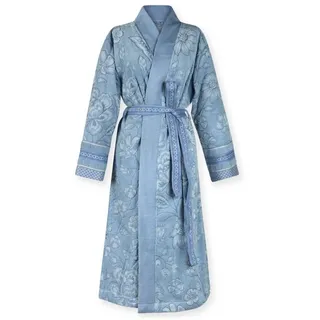 PiP Studio Bademantel Jasmin Jacquard Bademantel light blue L (1 Stück), 100% Baumwolle blau