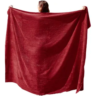 ADAMO Strandtuch XXL 100% Baumwolle - 100x220cm, Weinrot: 590- XXL Saunahandtuch - Badetuch in Übergröße - Duschhandtuch, Badehandtuch & Saunatuch