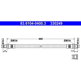 ATE 83.6104-0400.3 Bremsschlauch