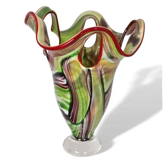 Aubaho Tischvase Glasvase 5kg Glas Vase im Murano Stil 40cm schwere Tischvase glass vas