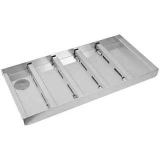 Emco Fußmatte Schmutzfangwanne Aluminium Bodenwanne für Eingangsmatten, rechteckig, Höhe: 75 mm, Größe: 1000x500mm, mit Ablauf DN 50, wasserdicht verschweißt silberfarben 100 cm x 50 cm x 75 mm