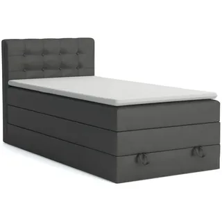 Deine Möbel 24 Boxspringbett 100 x 200 cm H3 Grau