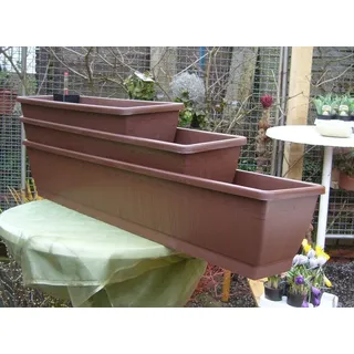 1 Blumenkasten/Balkonkasten mit Wasserspeicher 60 cm , hochwertiger Kunststoff