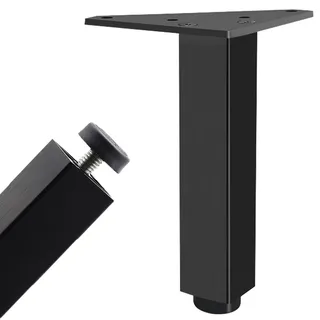 SZLXJMFL Möbelfüße verstellbar 20 cm, 4 Stück Möbelbeine Schwarz Sofa füße Metall Aluminiumlegierung | Eloxierte Oberfläche Beine für stühle Optionale Höhe: 6-60cm Bank Füße Couchtisch 20cm/7.9"