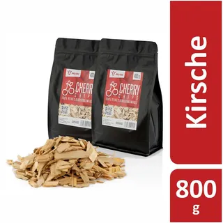 BBQ-Toro Cherry Smoker Chips 800 g) Räucherchips aus Kirschholz