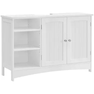 VASAGLE Waschbeckenunterschrank 30 cm x 90 cm x 60 cm Weiß