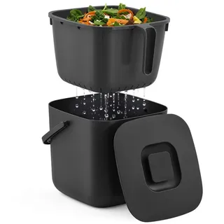 Songmics Komposteimer 7 l Schwarz