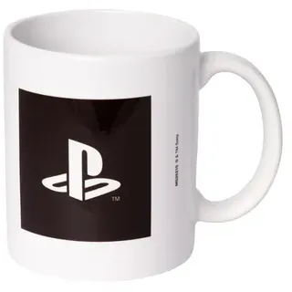 Tasse - PlayStation Logo schwarz-weiß