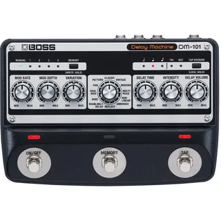 Boss DM-101 Delay Machine Analoges Delay-Pedal für E-Gitarre und E-Bass mit 12 Modi und MIDI I/O