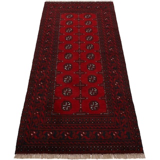 Läufer Afghan Akhche Bokhara, Woven Arts, rechteckig, Höhe: 8 mm rot 80 cm x 500 cm x 8 mm