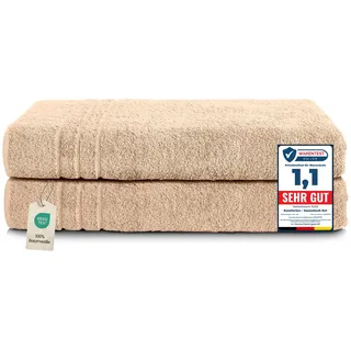Komfortec Handtuchset 80 x 200 cm beige 2 St.