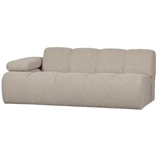 Modulsofa Mojo Bouclé, modernes 2-Sitzer-Element mit Armlehne links, beige, flexibler Komfort