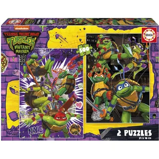 Educa - Ninja Turtles | 2 Puzzlepackungen mit jeweils 500 Teilen. Messen: 34 x 48 cm. Seit 11 Jahren (19916)