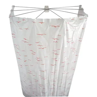 RIDDER Duschvorhang Ombrella Sylt 210 x 170 cm rosa