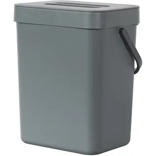 Eko Mini-Küchen-Mülleimer 3 l Grau