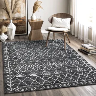 Sanat Boho 8200 Kurzflorteppich 140 x 200 cm Schwarz