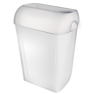 PlastiQline Abfallbehälter aus weißem Kunststoff freistehend oder zur Wandmontage , Ausführung:43L