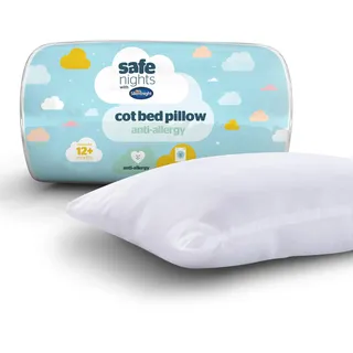 Silentnight Safe Nights 442367GE Kinderbettkissen, antiallergen, für Kinder, Neugeborene, Babys, hypoallergen, maschinenwaschbar, Babyparty, Geschenk, Weiß, 1 Kissen