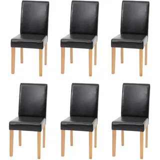 MCW Esszimmerstuhl Littau Kunstleder schwarz 6er Set