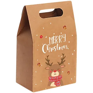 ROYIYI Papiertüten Braun klein (26.5 * 15.5 cm groß) - Geschenktüten für Adventskalender - Ostertüten zum befüllen - Kraftpapiertüten, Bodenbeutel, Tüten, Tütchen Beutel aus Papier (B, L)