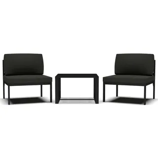 vidaXL Garten-Lounge-Set 3-tlg. anthrazit