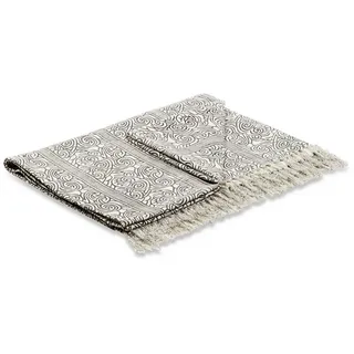 Mirabeau Tagesdecke Plaid Ensis schwarz/weiß schwarz