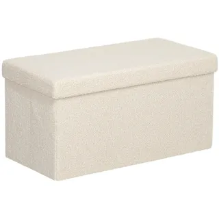 Homcom Polsterbank Cremeweiß 76 x 38 x 38 cm