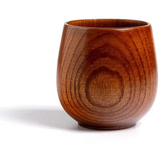 Flaroey Holzbecher Massivholzbecher Massivholz Wasserteetasse für Küche Wohnzimmer B