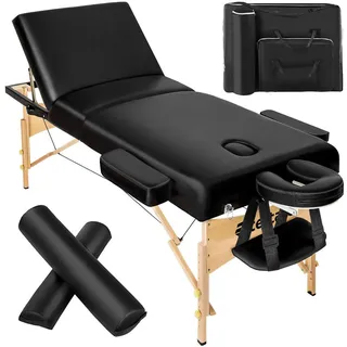 Tectake tectake® 3 Zonen Massageliege-Set, Breite 70 cm, Polsterung 7,5 cm mit Holzgestell, 218 x 102 x 90 cm