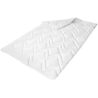 SEI Design Microfaserbettdecke Bettdecke Mikrofaserdecke Steppdecke Schlafdecke, Füllung: 100% Air Dream Faserbällchen, Bezug: 100% Mikrofaser, Standartgrößen 135x200, 155x200, 220x200 weiß 155 cm x 200 cm