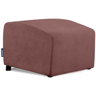 KONSIMO® Sitzhocker CARO (1 St), im Sitz gewellte Feder und Schaumstoff, auf Metallfüßen stehend rosa