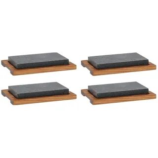 Kela Heißer Stein-Set 8-teilig COUNTRY, Granit - Akazienholz - 16 x 24 cm - 8-teilig