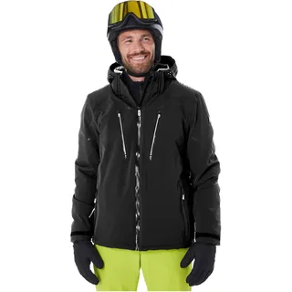 KILLTEC Herren Skijacke/Funktionsjacke mit abzipbarer Kapuze, Schneefang und Unterarmventilation KSW 50 MN SKI JCKT, schwarz, 3XL, 43441-000