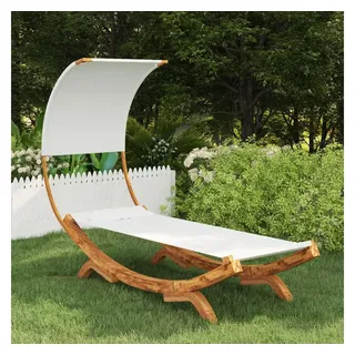 vidaXL Sonnenliege 200 x 100 x 162 cm Braun/Creme