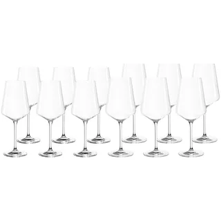 LEONARDO HOME Set 12 Rot- und Weißweingläser Puccini, Teqton-Kristallglas, spülmaschinenfest