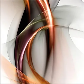 artissimo Glasbild, Orange, Glas, Abstrakt, Quadratisch, 30x30 cm, Bilder und Zubehör, Wandbilder, Glasbilder