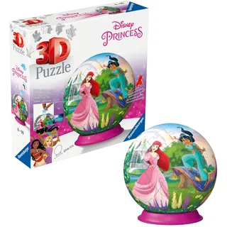 Ravensburger 3D Puzzle 11579 - Puzzle-Ball Disney Princess - Puzzeln in drei Dimensionen nach Motiv oder Zahlen - für große und kleine Fans der Disney Prinzessinnen ab 6 Jahren