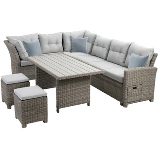 Greemotion Loungeset »Malia«, 5-teilig, halbrund, grau